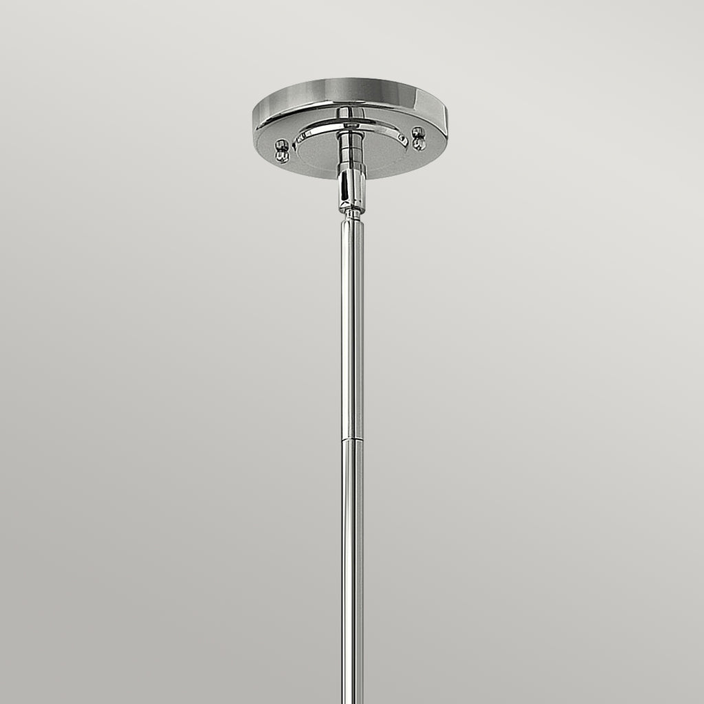 Hinkley Amelia Medium Pendant Light in Chrome with Opal Glass