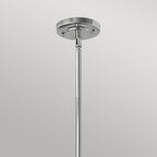 Hinkley Amelia Medium Pendant Light in Chrome with Opal Glass