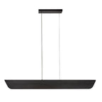 Hinkley Arco Linear LED Pendant Black Oxide with Ribbed Glass Shade