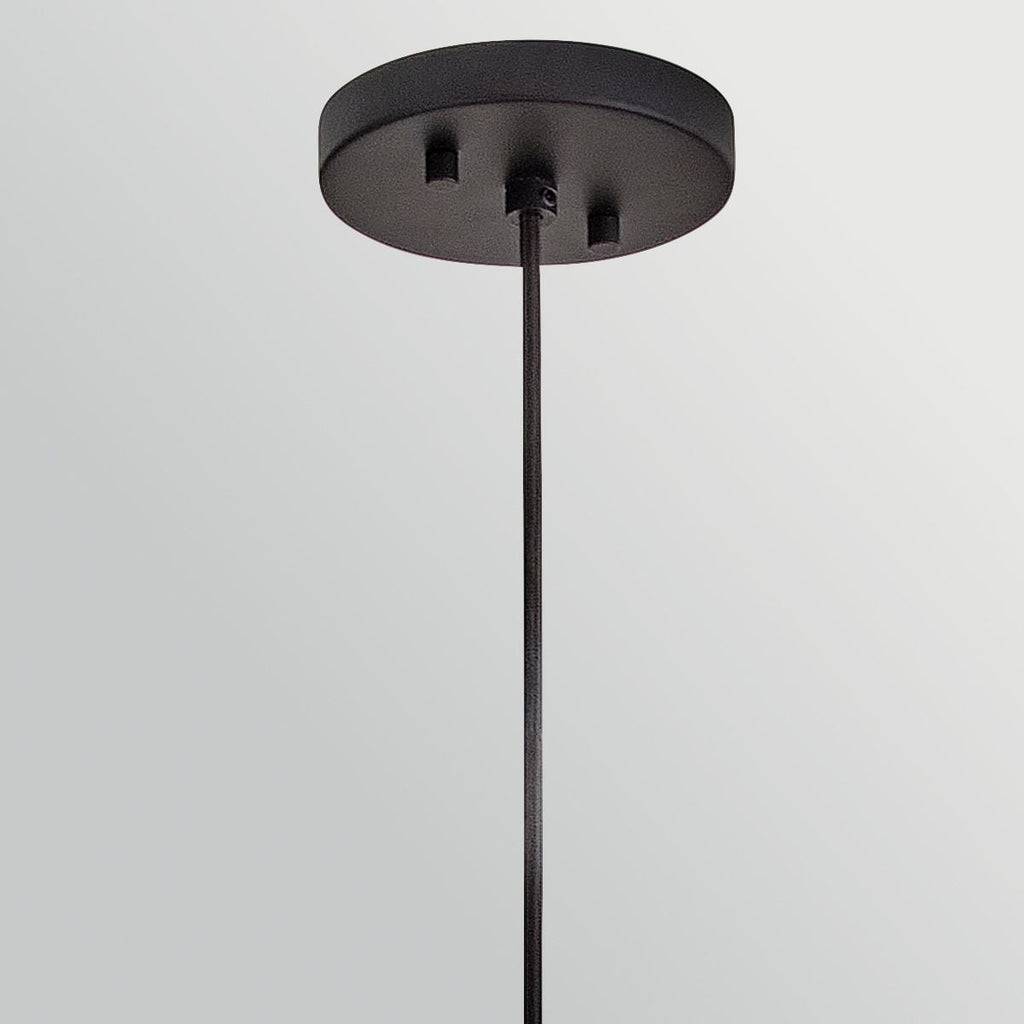 Hinkley Arlen Large Outdoor Pendant in Black & Rattan