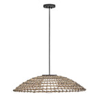 Hinkley Arlen X-Large Outdoor Pendant in Black & Rattan