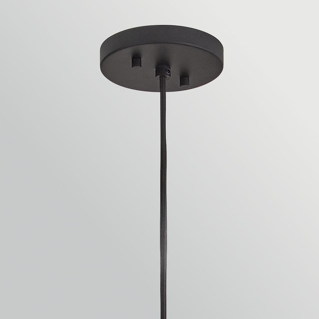 Hinkley Arlen X-Large Outdoor Pendant in Black & Rattan