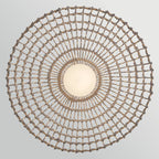 Hinkley Arlen X-Large Outdoor Pendant in Black & Rattan