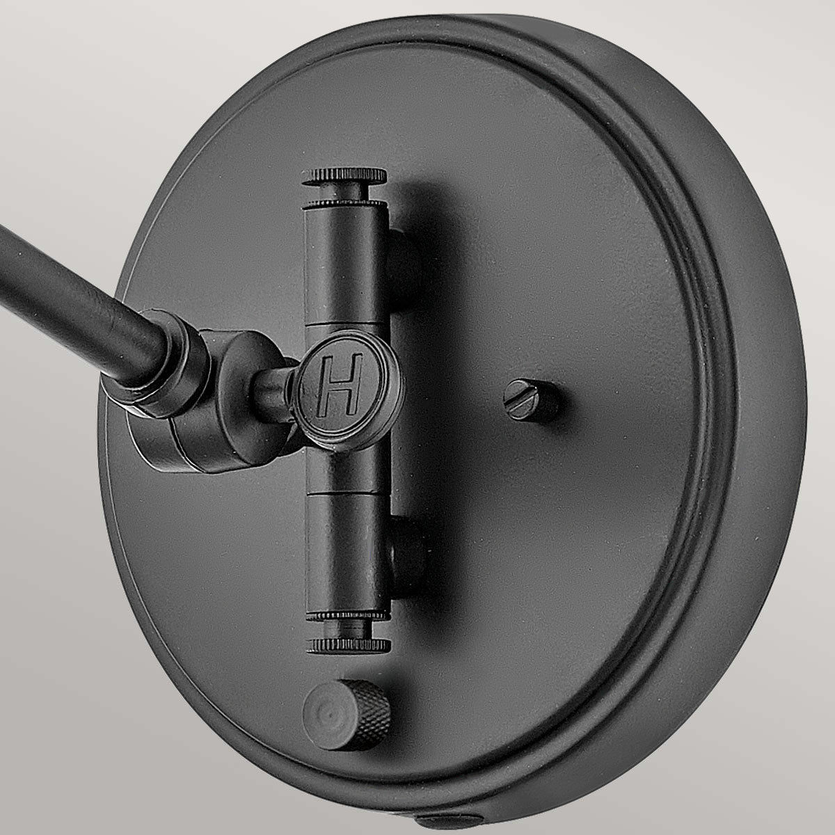 Hinkley Arti Wall Light Black with Black Rattan Shade