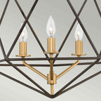 Hinkley Astrid 3 Light Chandelier in Metallic Matte Bronze