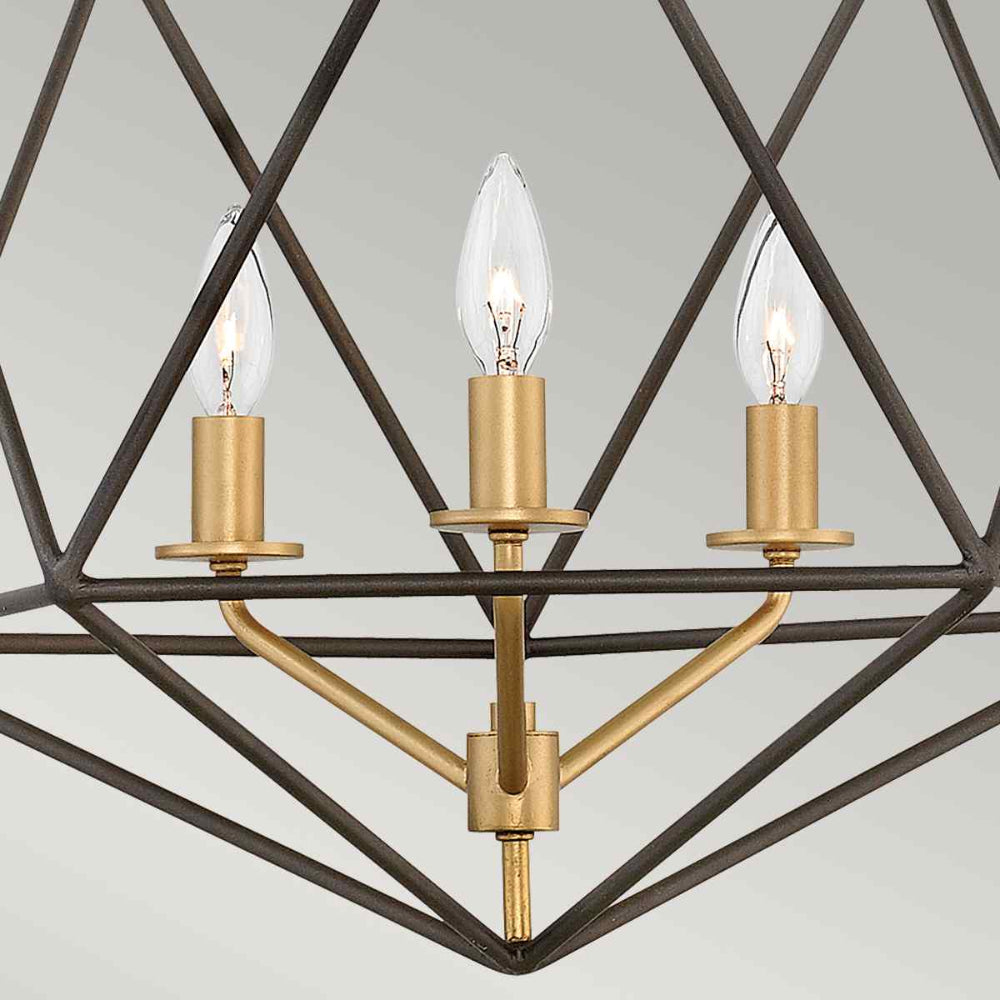 Hinkley Astrid 3 Light Chandelier in Metallic Matte Bronze