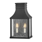 Hinkley Beacon Hill Outdoor 2 Light Half Lantern in Museum Black