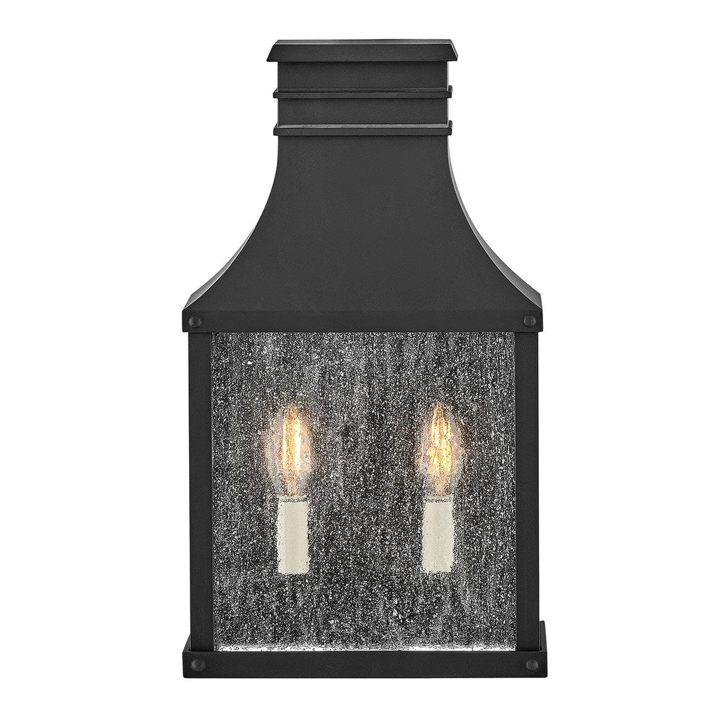 Hinkley Beacon Hill Outdoor 2 Light Half Lantern in Museum Black