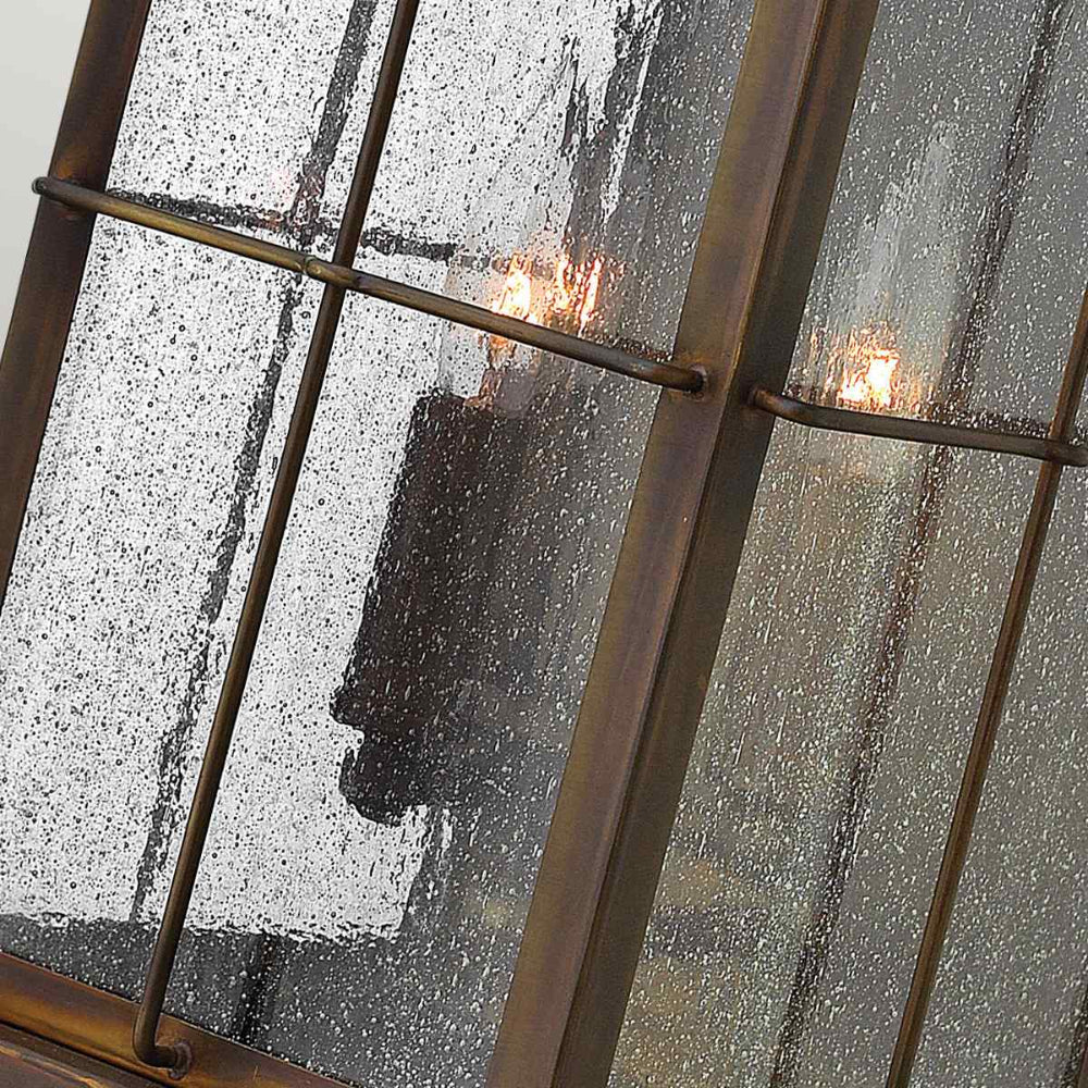 Hinkley Bingham Large 3 Light Outdoor Wall Lantern in Sienna