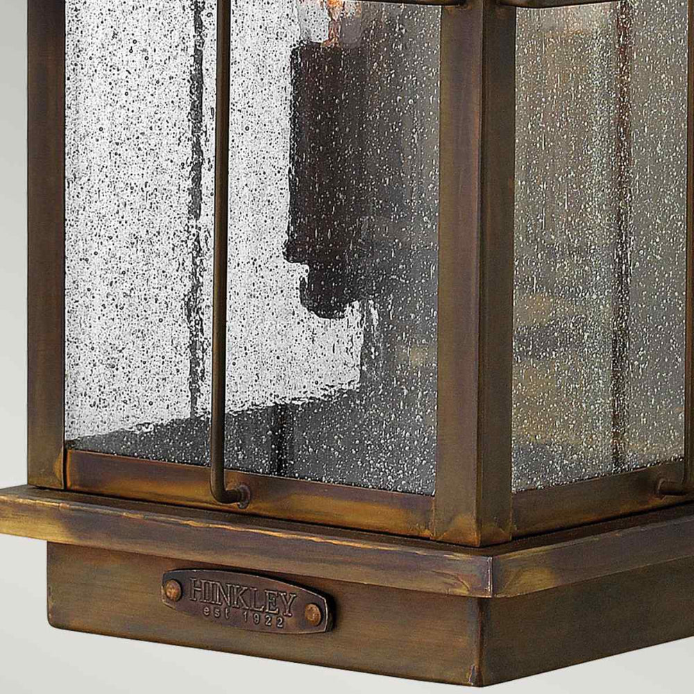 Hinkley Bingham Large 3 Light Outdoor Wall Lantern in Sienna
