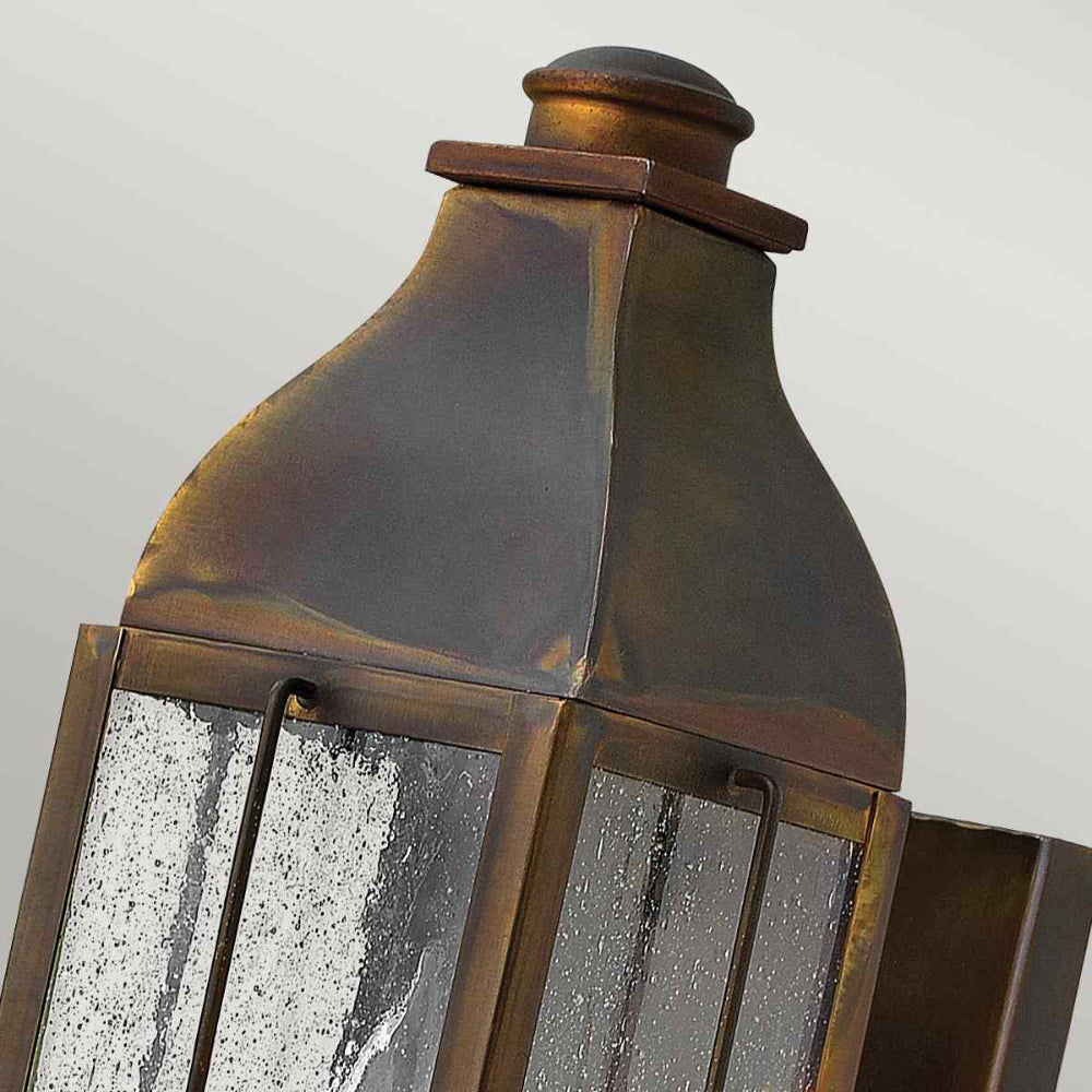 Hinkley Bingham Small 1 Light Outdoor Wall Lantern in Sienna