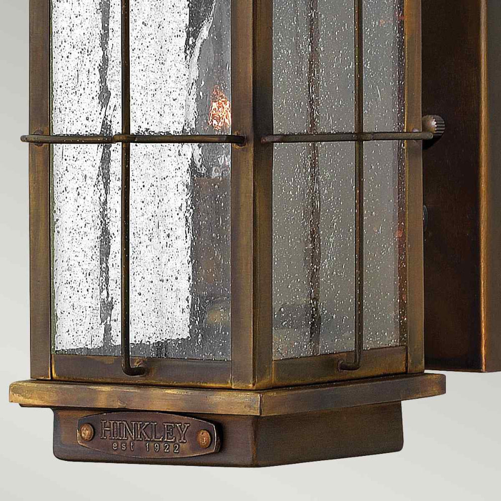 Hinkley Bingham Small 1 Light Outdoor Wall Lantern in Sienna