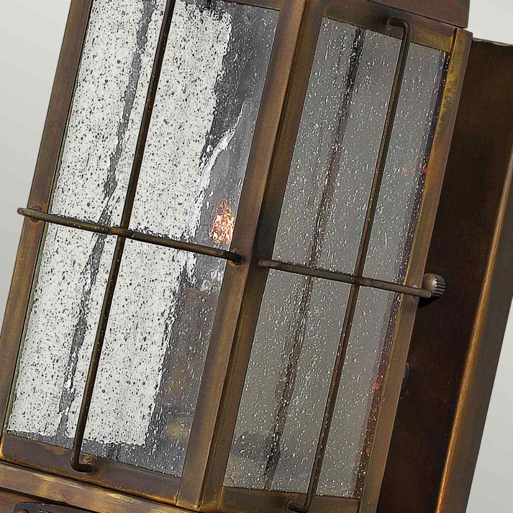 Hinkley Bingham Small 1 Light Outdoor Wall Lantern in Sienna