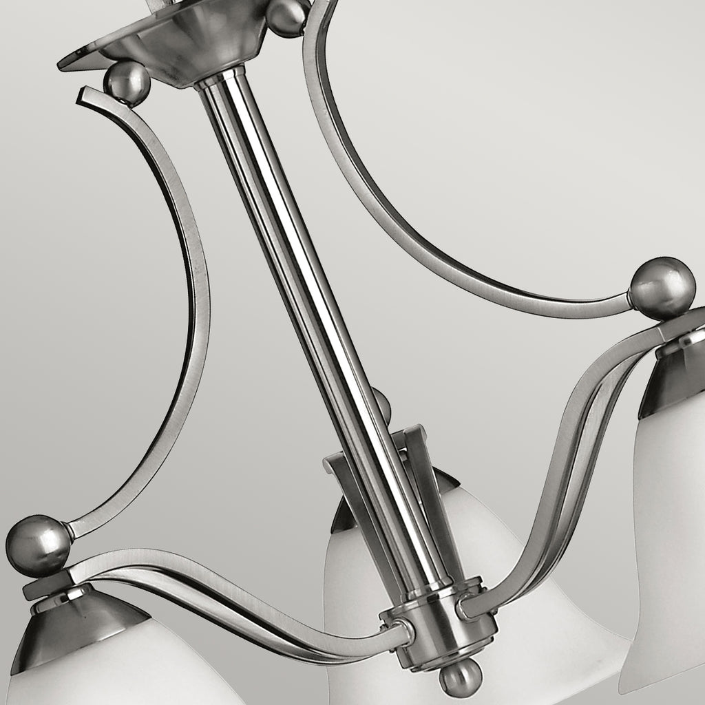 Hinkley Bolla 3 Light Ceiling Light in Brushed Nickel