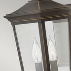 Hinkley Bromley 2 Light Outdoor Wall Lantern in Oil Rubbed Bronze with Clear Shade