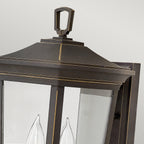 Hinkley Bromley 2 Light Outdoor Wall Lantern in Oil Rubbed Bronze with Clear Shade