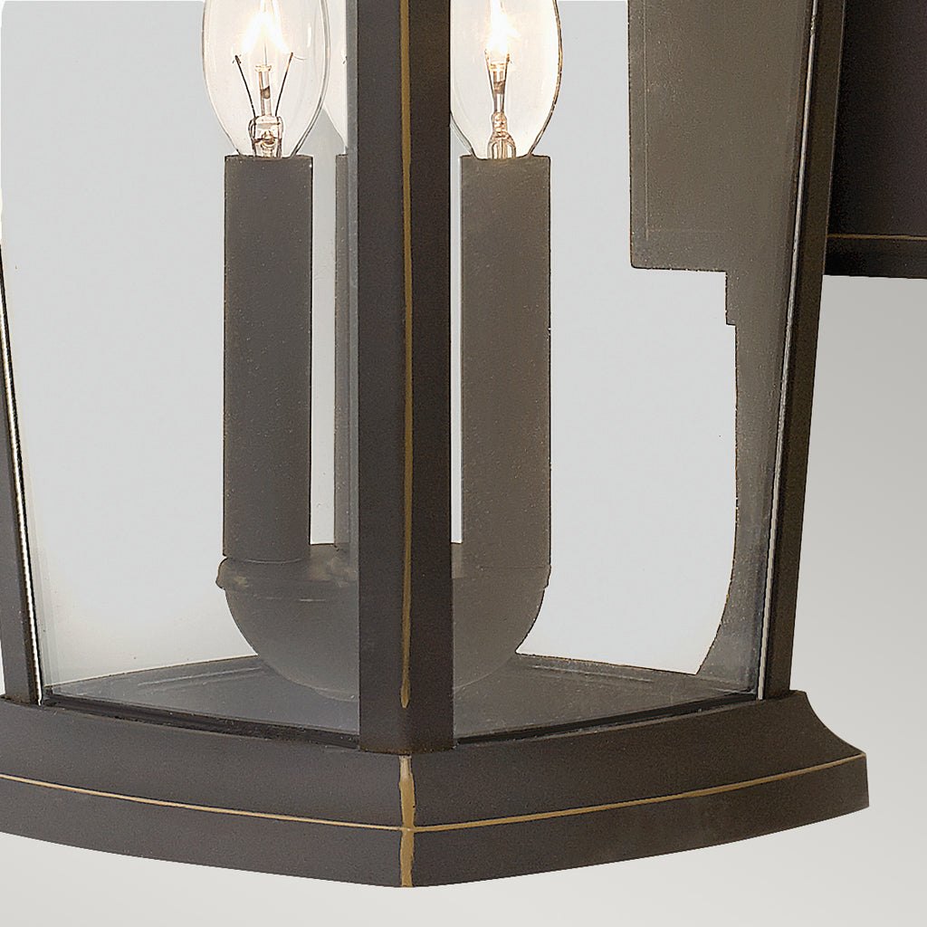 Hinkley Bromley 3 Light Coastal Outdoor Wall Lantern in Oil Rubbed Bronze