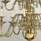 Hinkley Cambridge 15 Light Chandelier in Burnished Brass