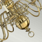 Hinkley Cambridge 15 Light Chandelier in Burnished Brass