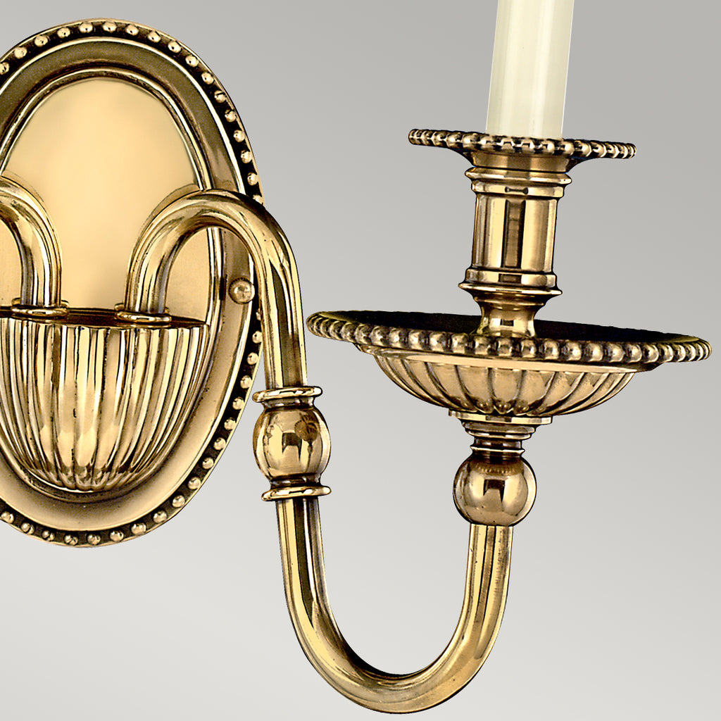 Hinkley Cambridge 2 Light Wall Light in Burnished Brass SHADES NOT INCLUDED