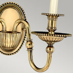 Hinkley Cambridge 2 Light Wall Light in Burnished Brass SHADES NOT INCLUDED