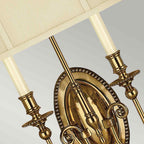 Hinkley Cambridge 2 Light Wall Light in Burnished Brass