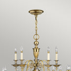 Hinkley Cambridge 25 Light Chandelier in Burnished Brass