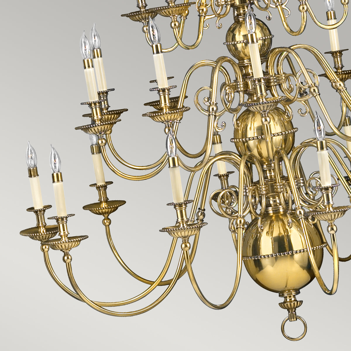 Hinkley Cambridge 25 Light Chandelier in Burnished Brass