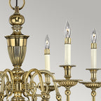 Hinkley Cambridge 6 Light Chandelier in Burnished Brass