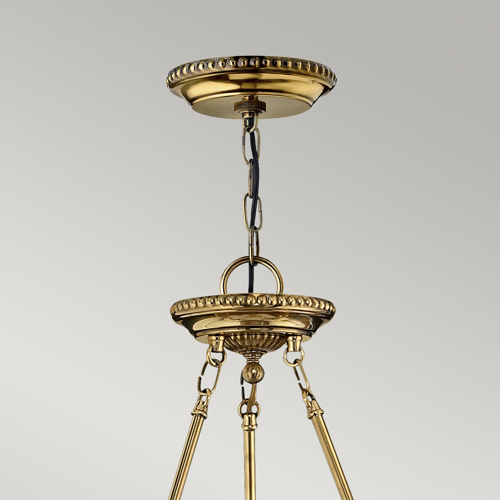 Hinkley Cambridge Large Pendant Light in Burnished Brass
