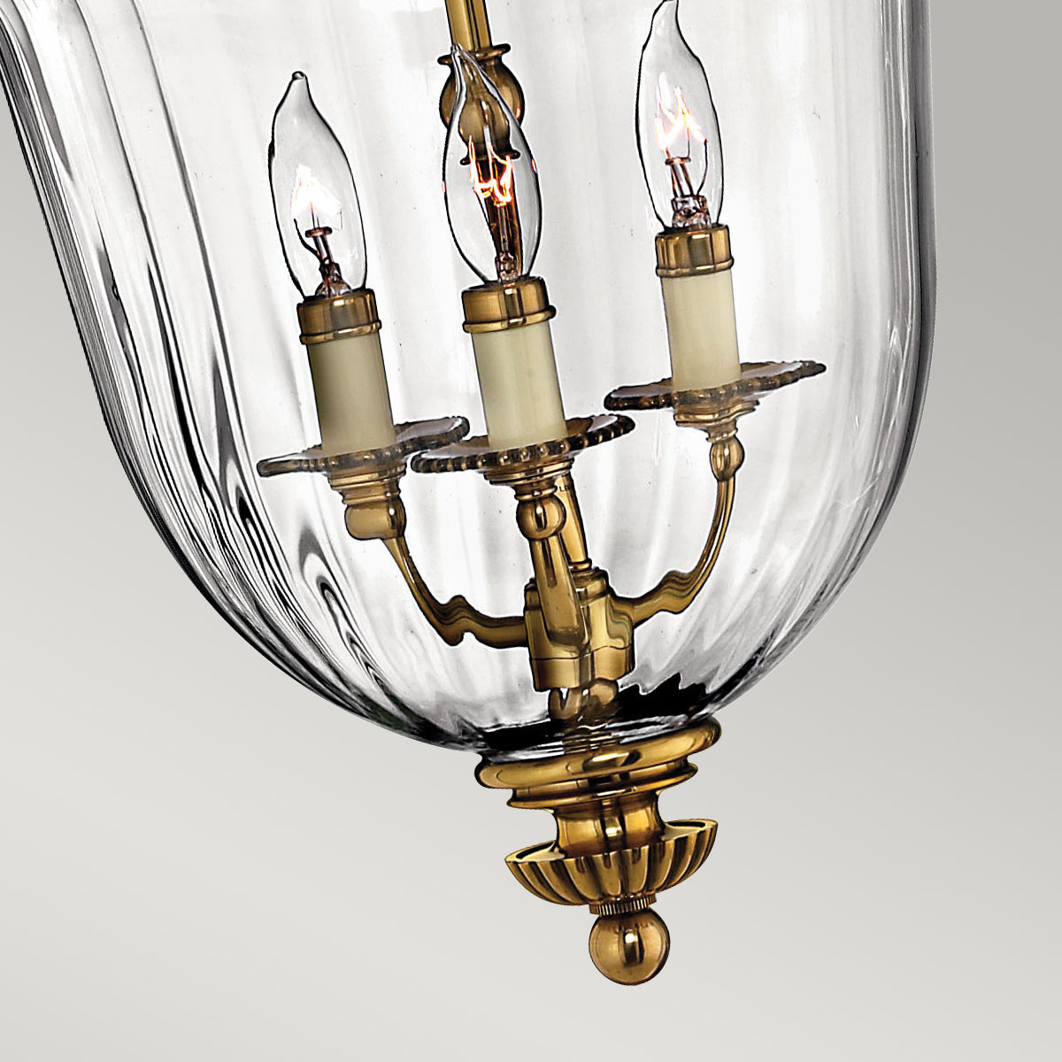 Hinkley Cambridge Small Pendant Light in Burnished Brass