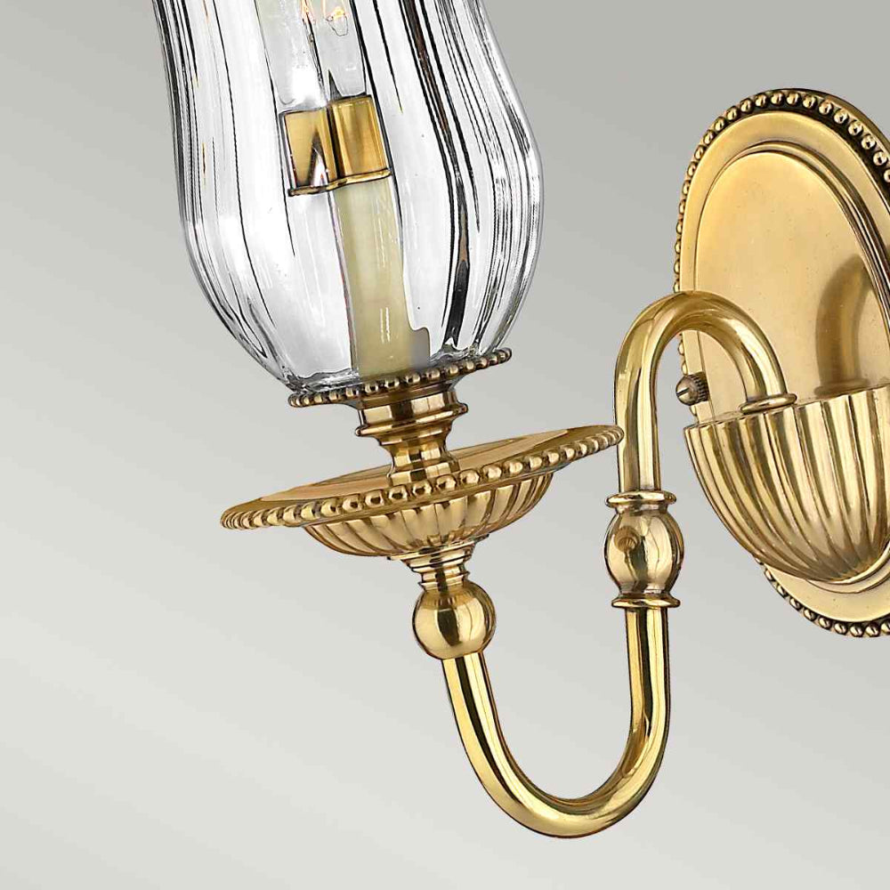 Hinkley Cambridge Wall Light in Burnished Brass