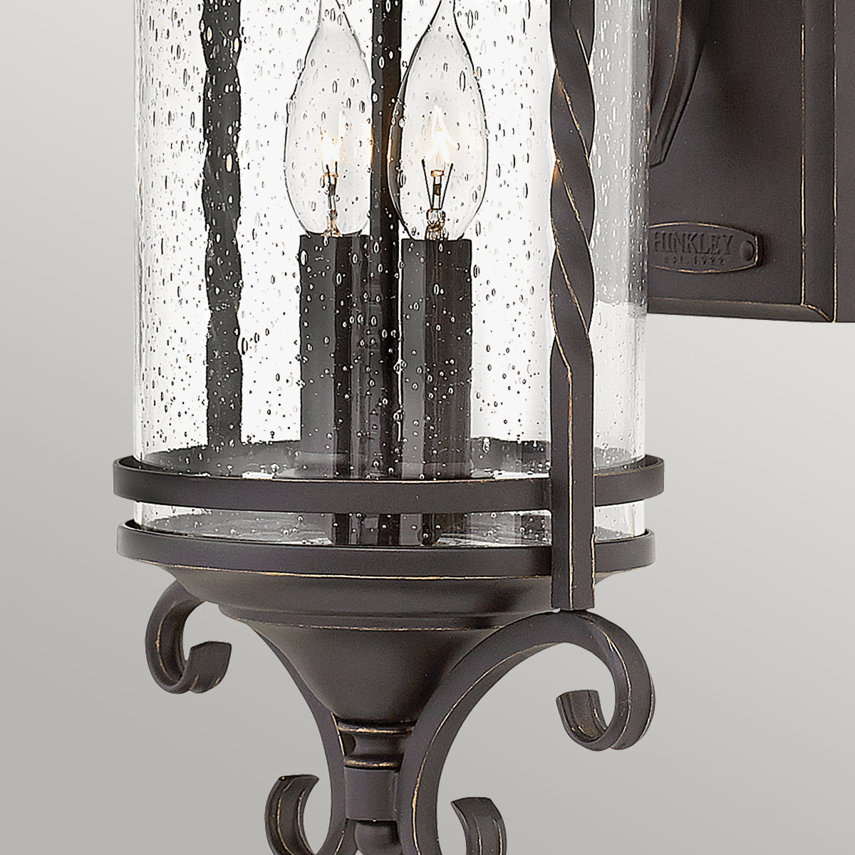 Hinkley Casa 2 Light Wall Lantern in Olde Black