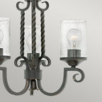 Hinkley Casa 3 Light Chandelier in Olde Black