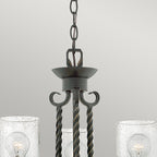 Hinkley Casa 3 Light Chandelier in Olde Black