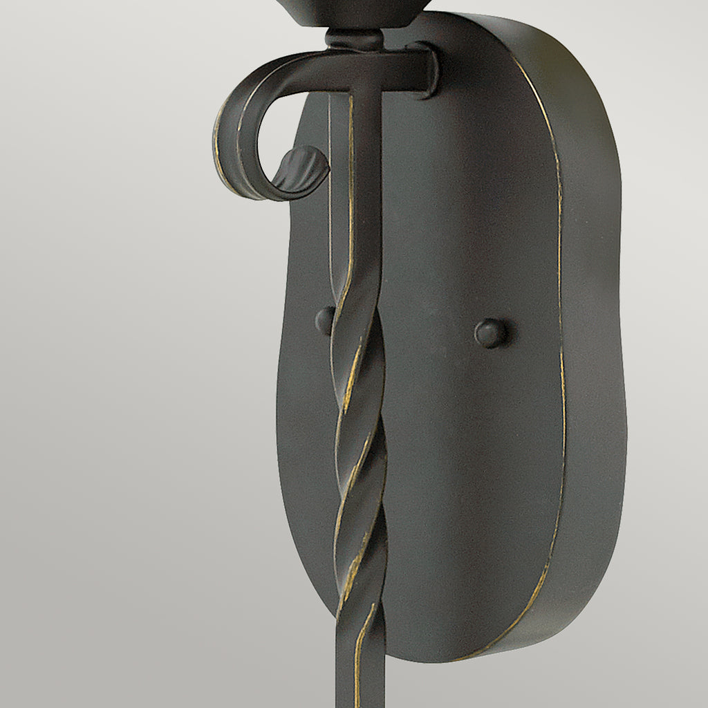 Hinkley Casa Single Wall Light in Olde Black