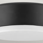 Hinkley Cedric Flush Small Mount Black with Opal Glass
