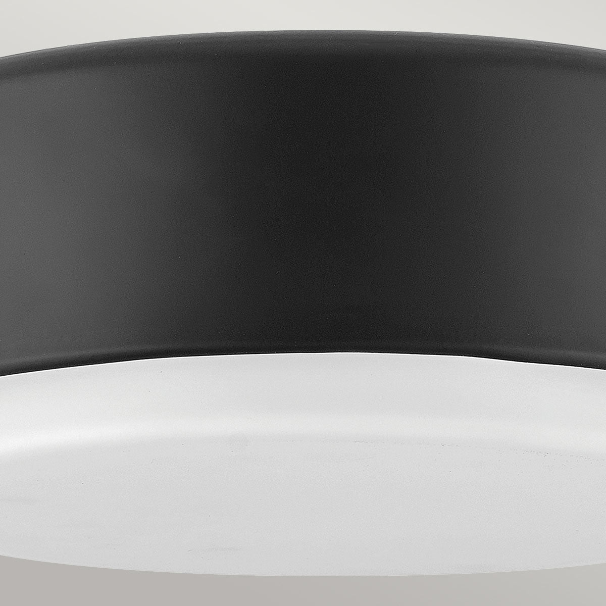 Hinkley Cedric Flush Small Mount Black with Opal Glass