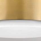 Hinkley Cedric Flush Small Mount Lacquered Brass with Opal Glass
