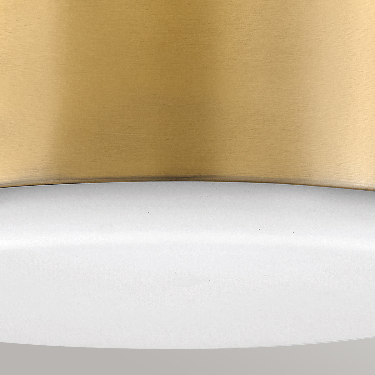 Hinkley Cedric Flush Small Mount Lacquered Brass with Opal Glass
