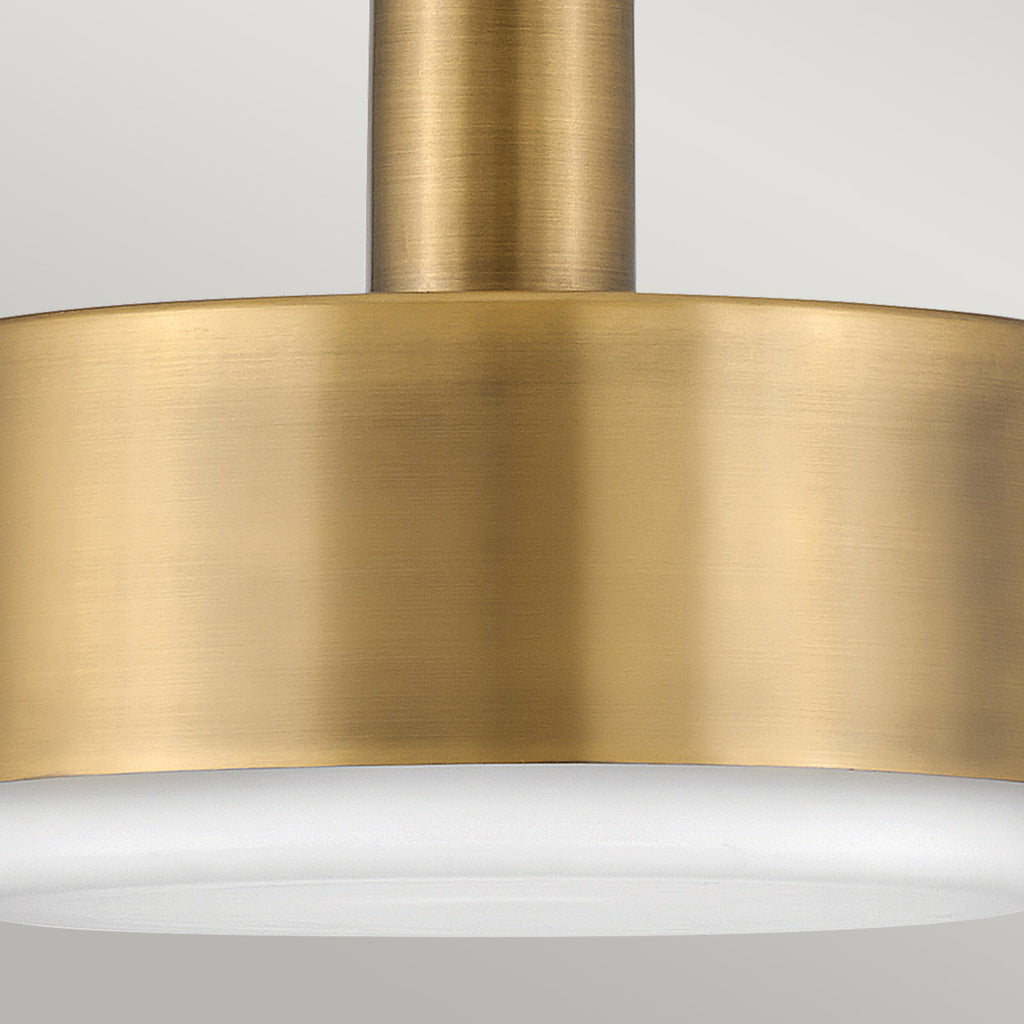 Hinkley Cedric Medium Pendant Black with Opal Glass
