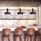 Hinkley Cedric Medium Pendant Lacquered Brass with Opal Glass