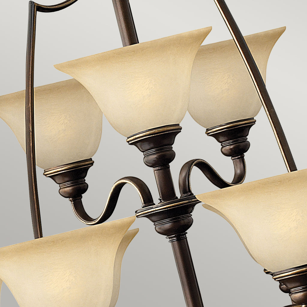 Hinkley Cello 15 Light Chandelier in Antique Bronze