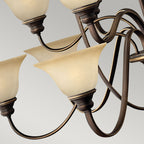 Hinkley Cello 15 Light Chandelier in Antique Bronze