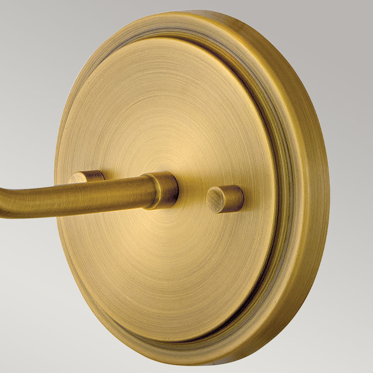 Hinkley Clarke Wall Light with Pull switch Darkened Brass & Ivory Linen Shade