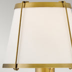 Hinkley Clarke Wall Light with Pull switch Darkened Brass & Ivory Linen Shade