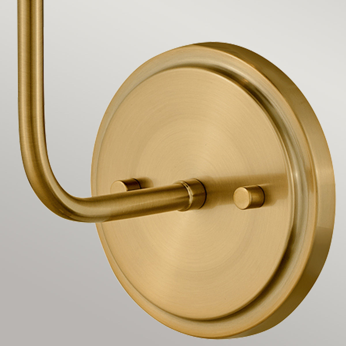 Hinkley Clarke Wall Light with Pull switch Warm Brass & Black Metal Shade