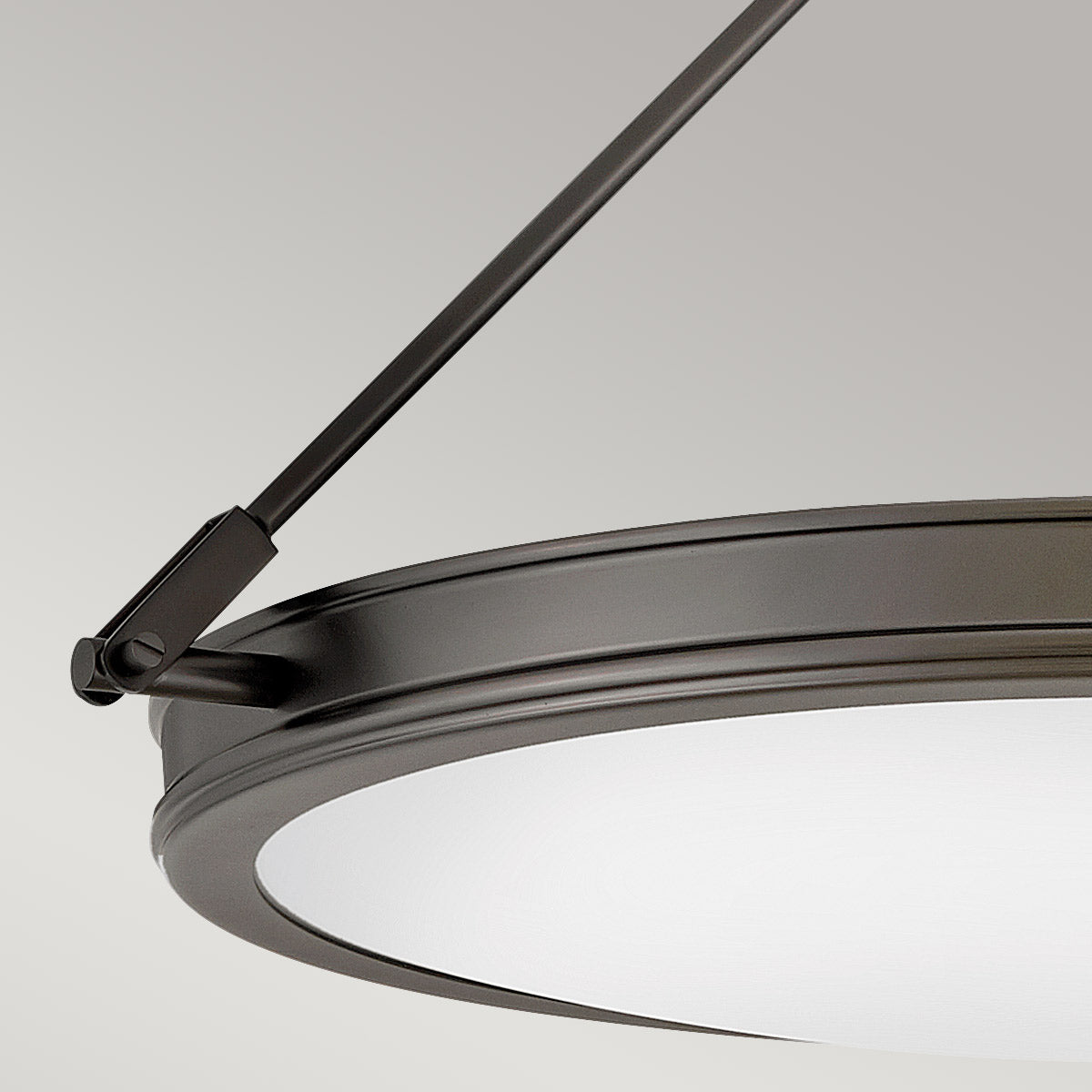 Hinkley Collier 4 light Medium Semi-Flush Fitting Black Oxide with Opal Shade