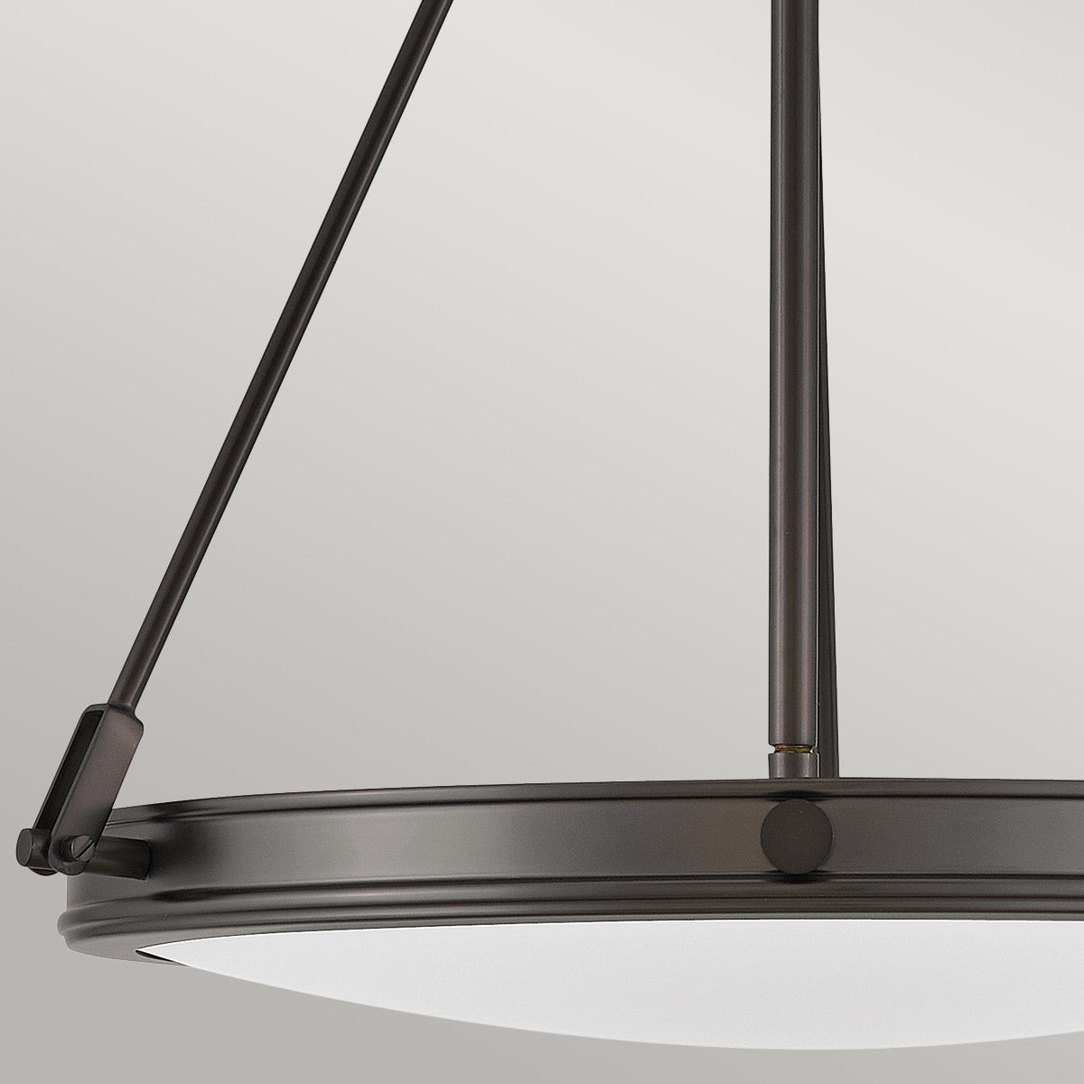 Hinkley Collier 4 Light Pendant Black Oxide with Opal Glass Shade