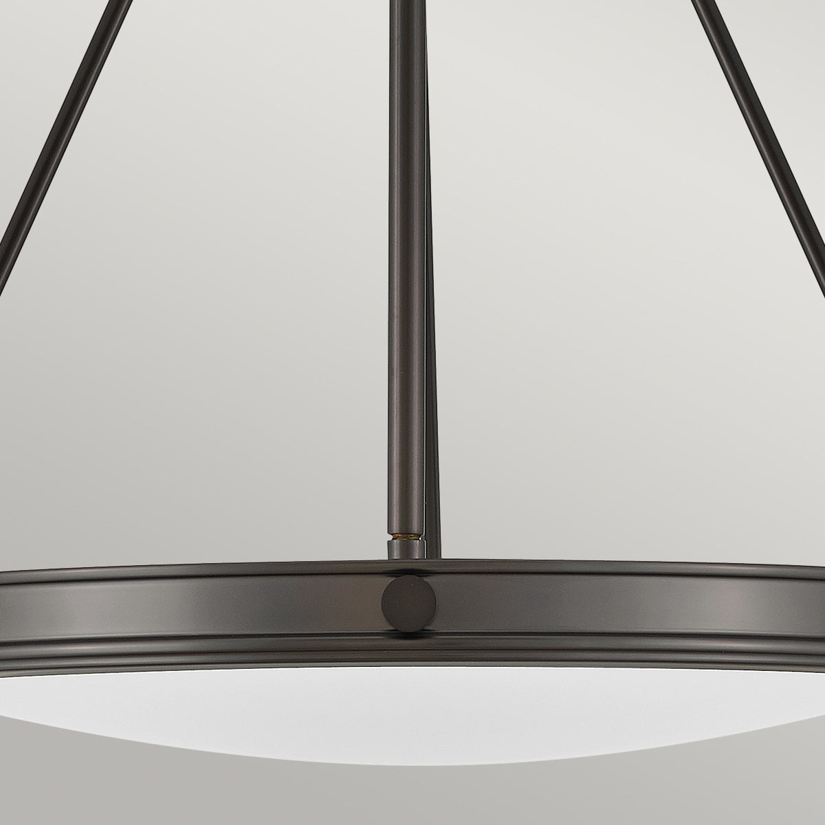 Hinkley Collier 4 Light Pendant Black Oxide with Opal Glass Shade